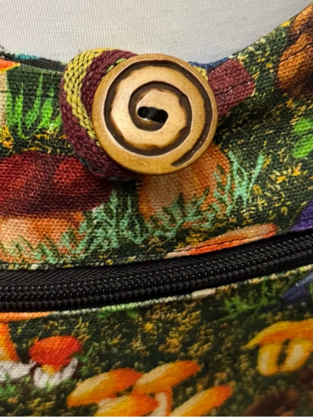 Kathmandu Mushroom Print Crossbody Bag - Picture 3 of 11